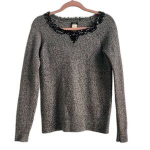 Y2K Sequin Festive Lambswool Sweater Holiday Party Winter Cozy J.Crew